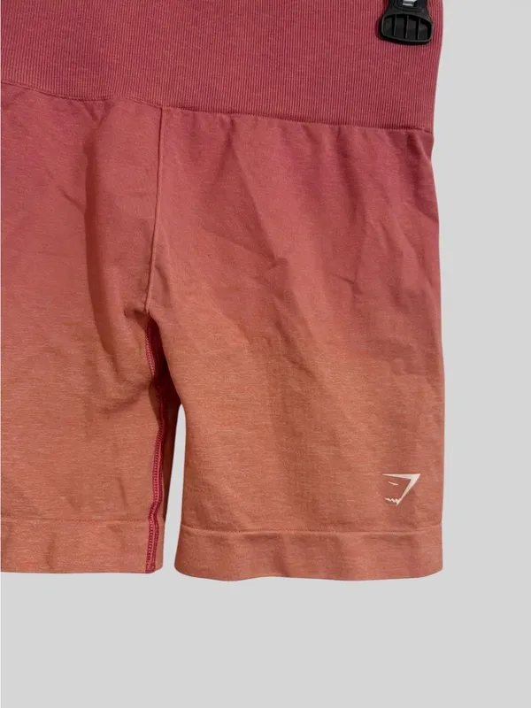 Gymshark Women's Ombre High-Waist Bike Shorts - Rose to Peach - Image 5