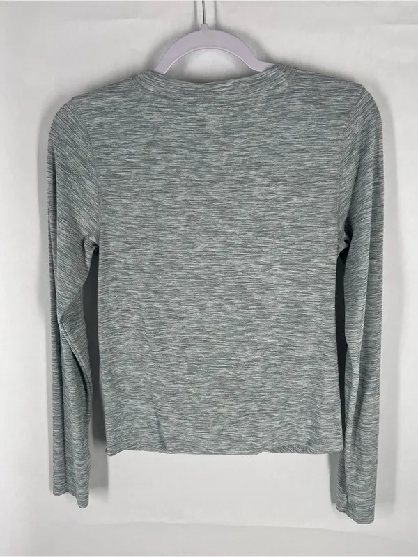 Old Navy Active Breathe ON Twist Front Workout Top Gray Space Dye Size M‎ - Image 6