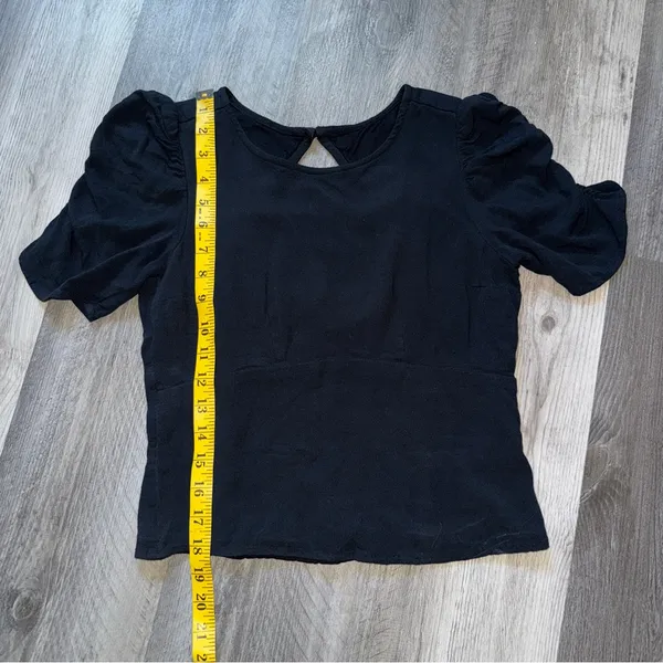 Abercrombie & Fitch Puff Sleeve Crop Top Smocked Open Back - Image 8
