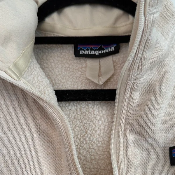 Patagonia Better‎ Sweater 1/4 Zip Pullover Fleece Jacket Oatmeal Beige Womens - Image 4