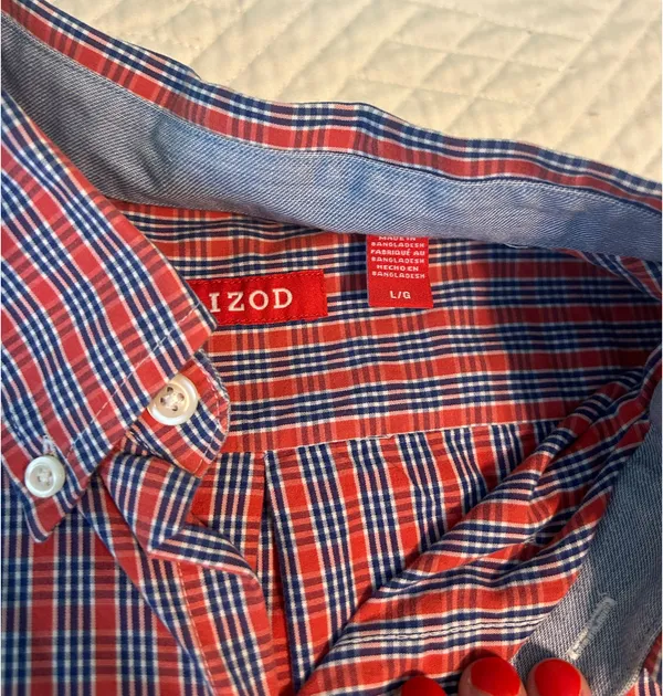 IZOD Red and Blue Buttons Down - Image 4