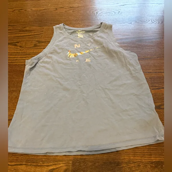 Nike Blue Tank Top w  Logo - Image 2