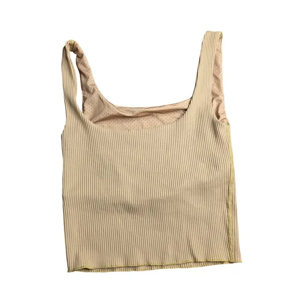 Carbon38 Orange Ribbed Square Neck Tank Size: XS - Image 3