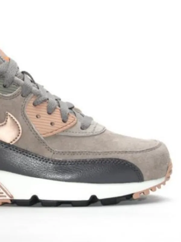 Nike Gray & Rose Pink Air Max 90 Athletic Shoes 768887-201 Size 9.5 - Image 8