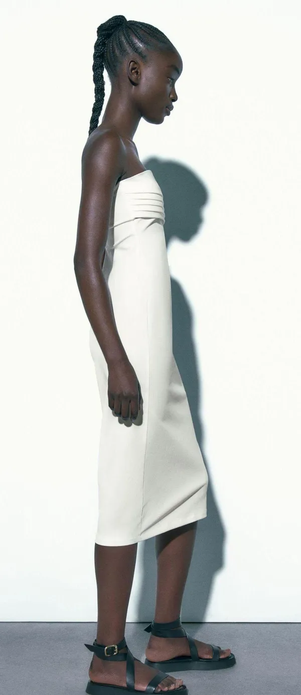 midi bodycon dress sleeveless white wedding cocktail graduation party - Image 10