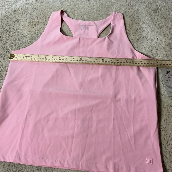 NEW Albion Fit Ad-In Tank Bliss Square Neck Racerback‎ Shelf Bra Top Womens M - Image 3