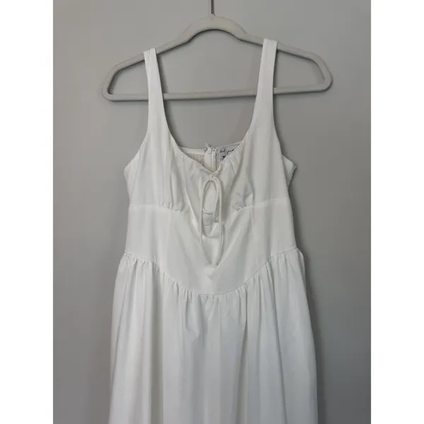 Petal & Pup Kinslee Midi Dress Linen White Sz L NEW $120 - Image 13