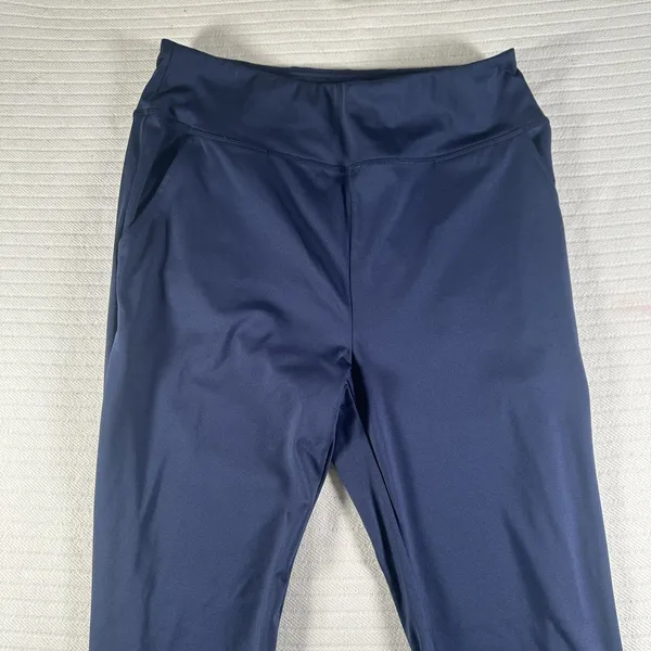 Women’s XL Navy Blue Athletic Leggings Stretch Pull On Activewear Pants - Image 5