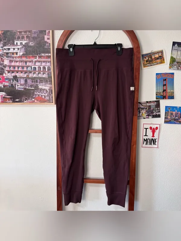 Vuori Daily Leggings Ruby Dark Burgundy Size XL - Image 3