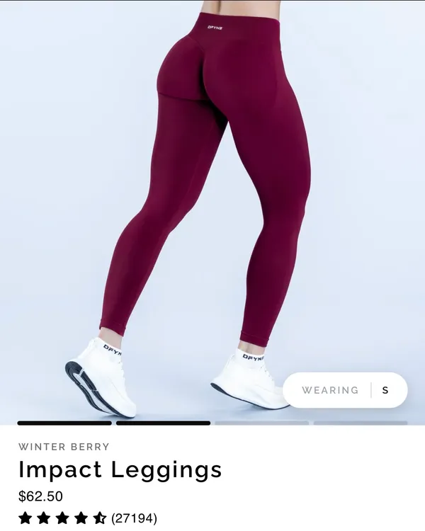 DFYNE Impact Leggings Winter Berry L - Image 2