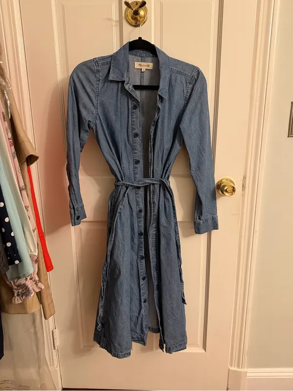 Madewell Wareham Wash Tie-Waist Shirtdress: TENCEL Denim Edition - Image 4