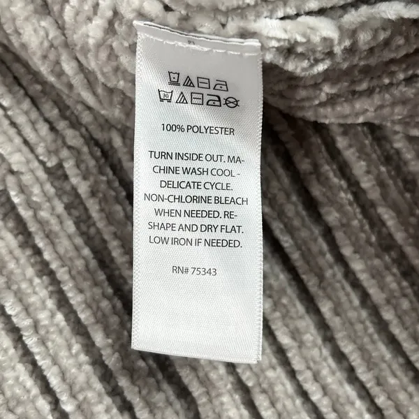 Cynthia Rowley XS Chenille Turtleneck Sweater Beige Gray Super Soft Cozy Knit - Image 7