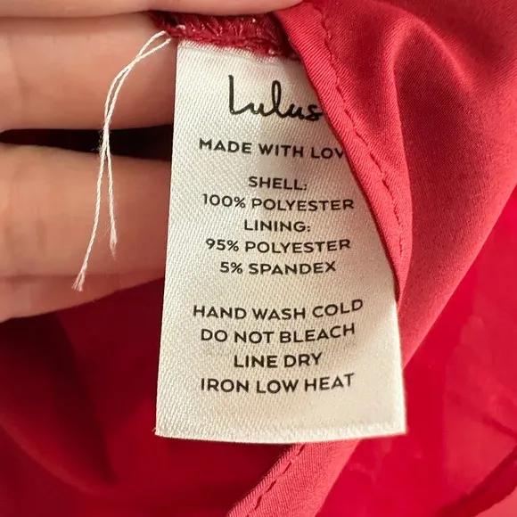 Lulus Red Organza Puff Sleeve Peplum Top Square Neck Shimmer Blouse Large‎ - Image 5