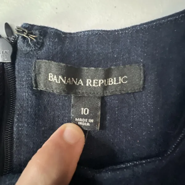 Banana Republic denim y2K blue Jean Dress Belt 10 bohemian retro career y2k - Image 9
