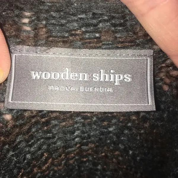 Wooden Ships striped luxe soft drape front cardigan - Image 4