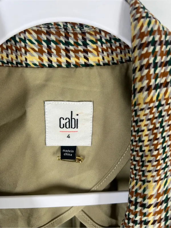 Cabi Pastime Plaid Jacket Blazer Style #3548 Brown Multi Size 4 - Image 3