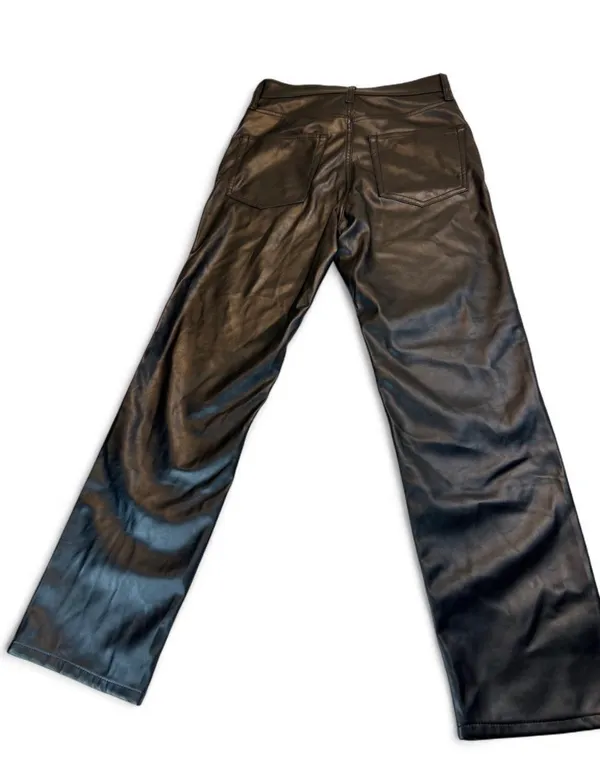 Gap black leather pants size 27 #leatherpants #gap - Image 2
