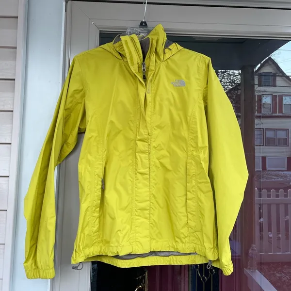 North Face lime green rain jacket - Image 5