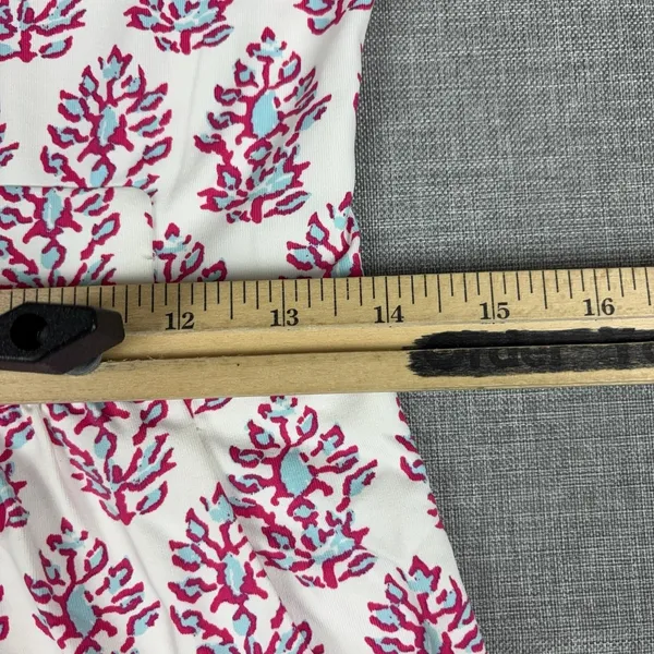 J McLaughlin Dress Womens XS Pink Floral Square Neck Fit Flare Jersey Casual - Image 6