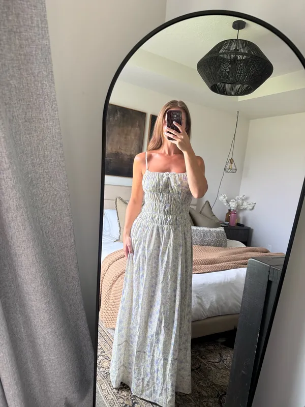 Princess Polly Loralei Shirred Maxi Dress Floral - Image 5