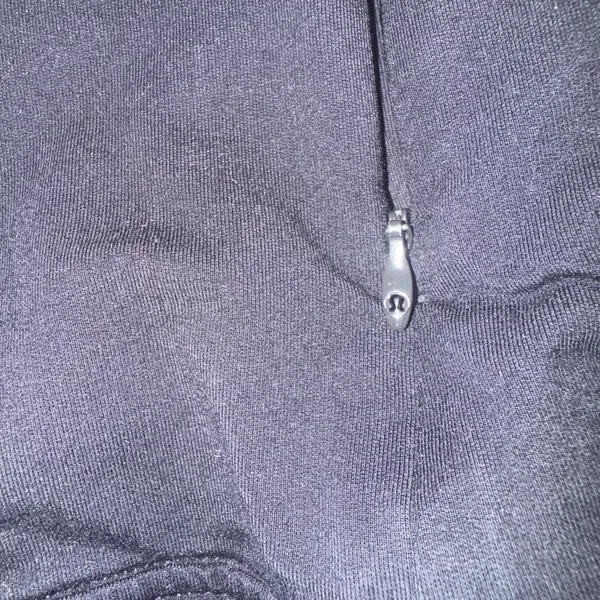 Lululemon Sweatshirt Womens Size 6 Navy‎ Cowl Neck Drawstring Athleisure Cozy - Image 5