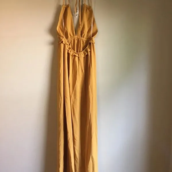 NWT FavLux medium mustard‎ maxi dress - Image 9