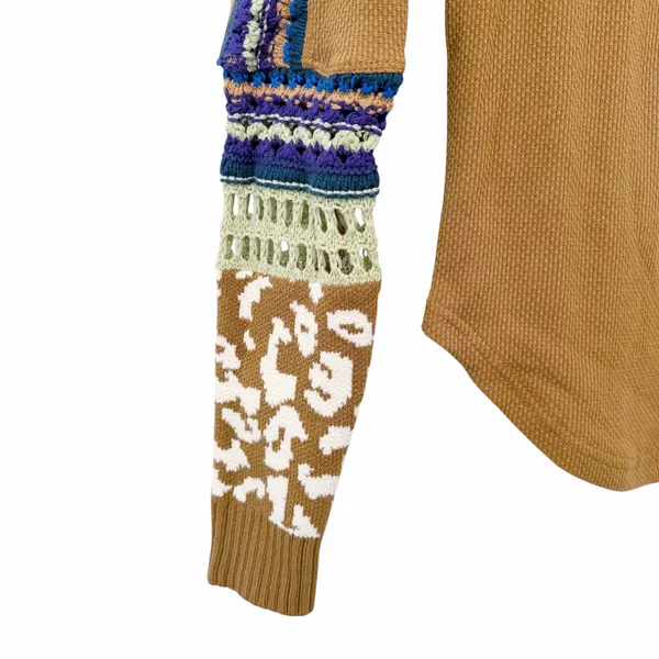 Free People Switch It Up Sienna Thermal Long Sleeve Shirt Sz S - Image 3