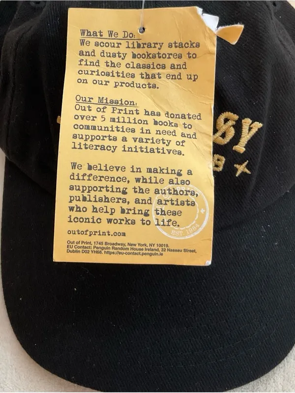 Book Club Black Embroidered Baseball Cap - Image 3