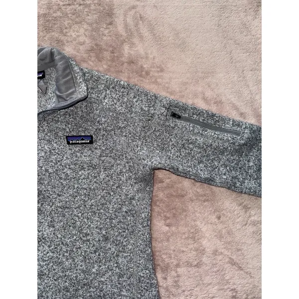 Patagonia Women's Better Sweater Gray Heather 1/4 Zip Up‎ Size Small - Image 2