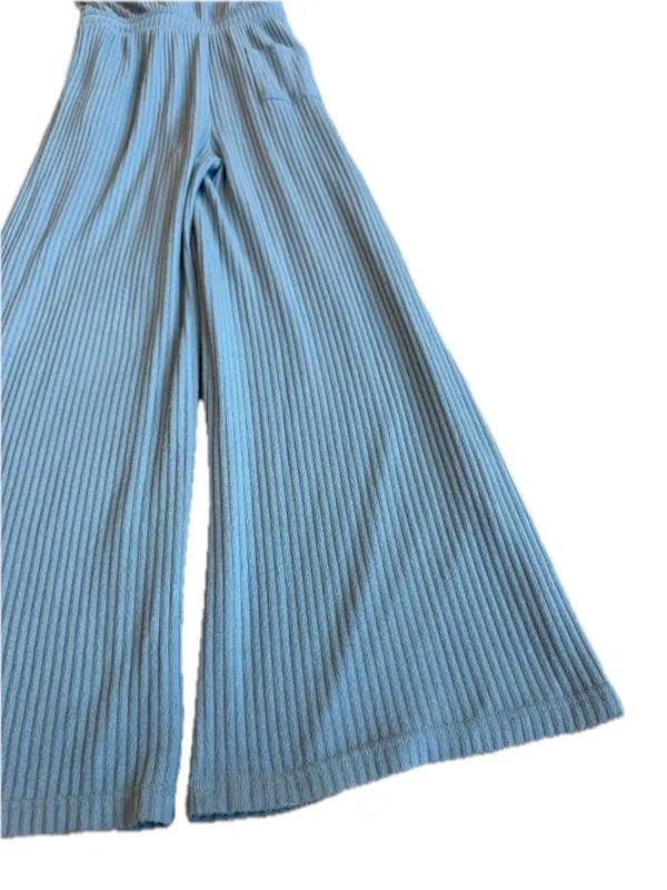 Spiritual Gangster Dusty Blue Ribbed Wide Leg Jumpsuit Racerback X-Small Women's - Image 12