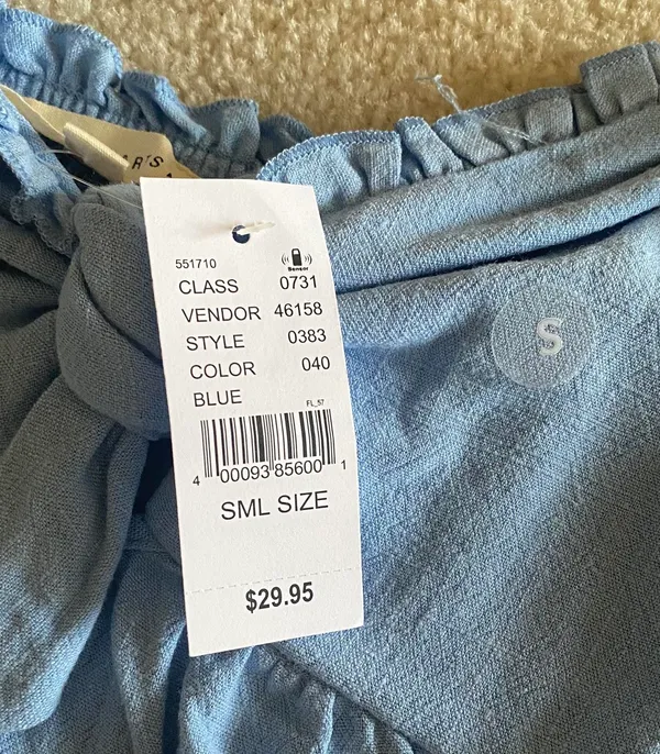 LA Hearts Blue Ruffle Trim Top - Image 5