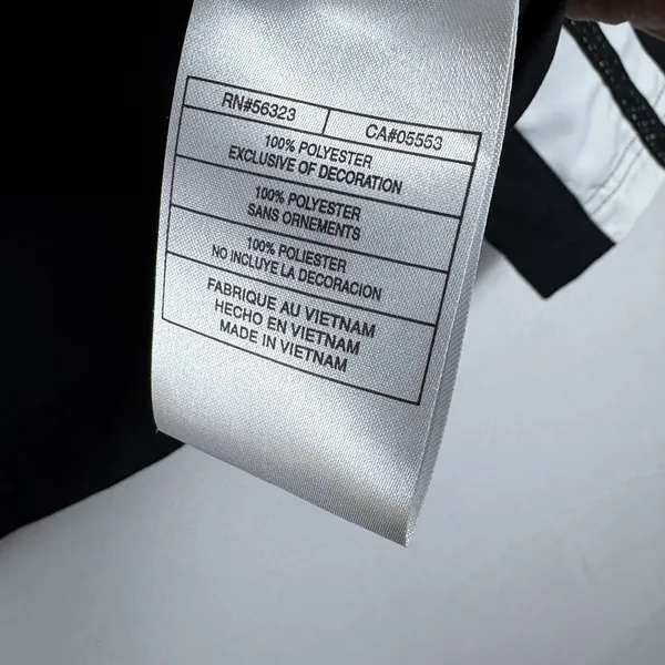 Nike Women's Jacket Black w/ White‎ stripes Vtg 90s Windbreaker Golf XL 16-18 - Image 8