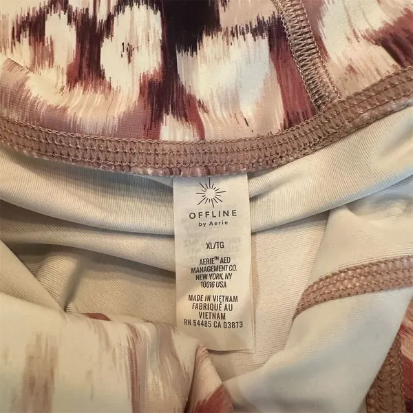 OFFLINE by Aerie High Rise Crossover Leggings Abstract Multicolor XL - Image 8