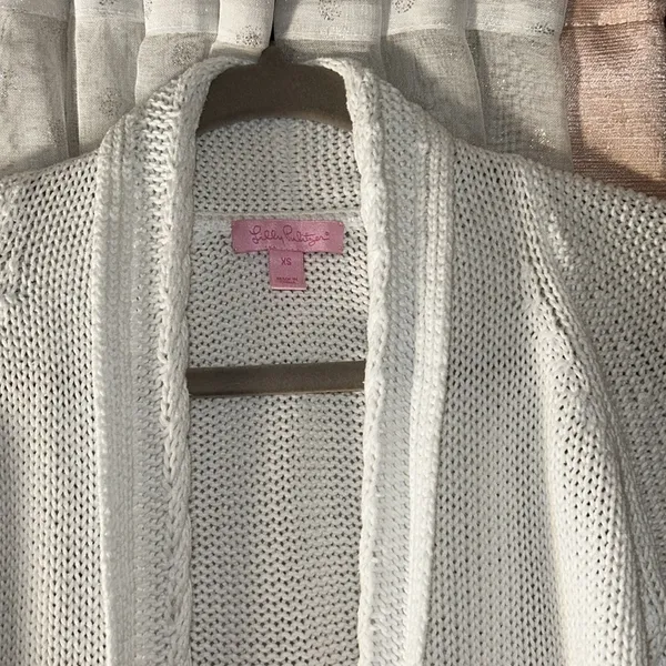 Lilly Pulitzer Size XS Open Front Loose Knit Cardigan - Image 3
