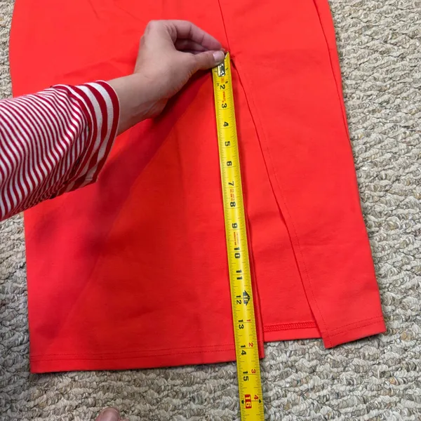 NWT Superdown Red Cutout Cocktail Midi Dress Spaghetti Strap Front Slit Size M - Image 4
