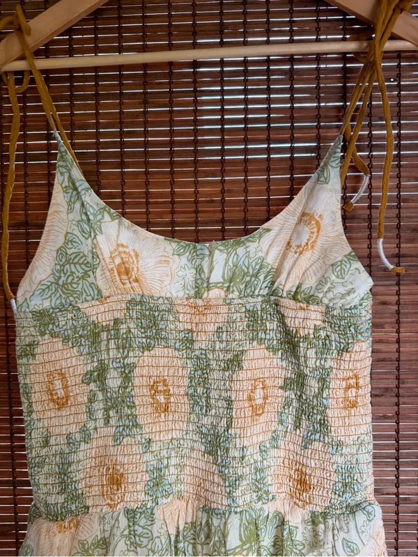 NWT Free People Adriel Floral Midi Dress Ivory Combo M $168 - Image 4