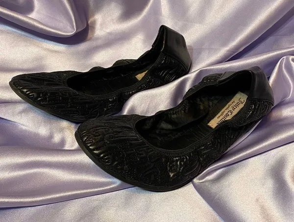 Black Thea Quilted Ballet Flats - Image 2