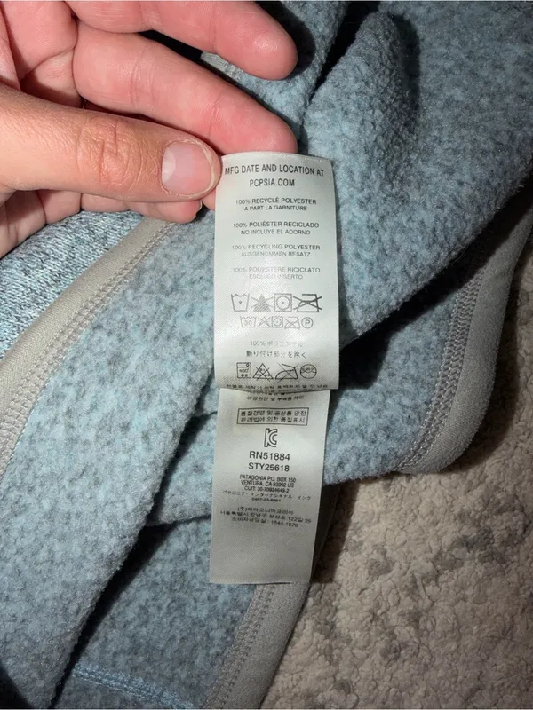 Patagonia Better Sweater 1/4 Zip Fleece Pullover Blue Gray Small - Image 6