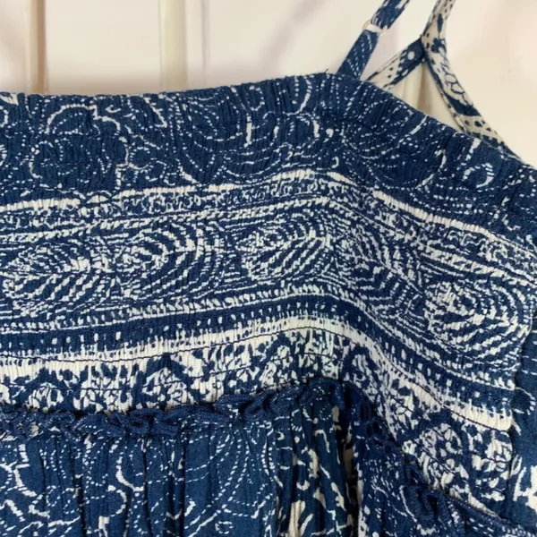 American Eagle Blue White Floral Handkerchief Hem‎ Sun Dress Small Fairycore - Image 12
