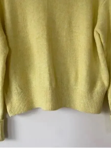 Pilcro by Anthropologie Juno Knit Sweater in Pastel Yellow Size L - Image 3