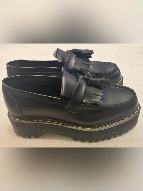 Dr. Martens Black Platform Tassel Loafers NWOT Unisex - Image 2