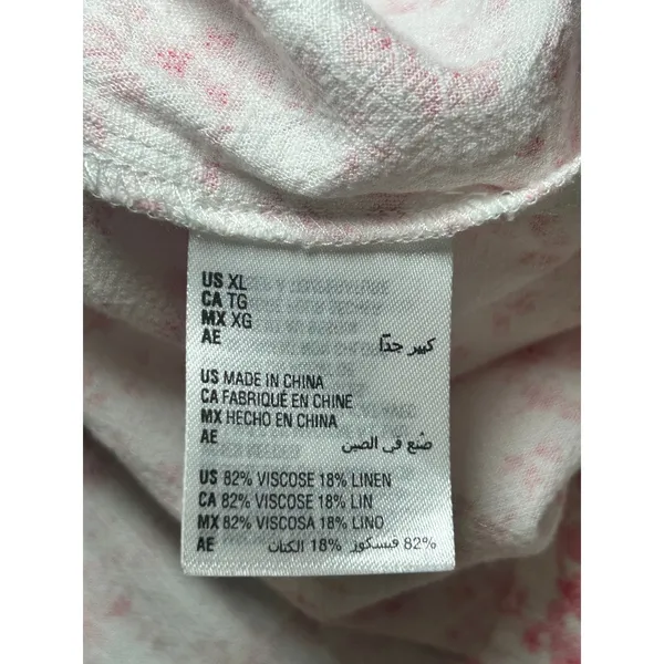 AND NOW THIS Floral Maxi Dress Sundress Sleeveless Pink White XL‎ Cottagecore - Image 7