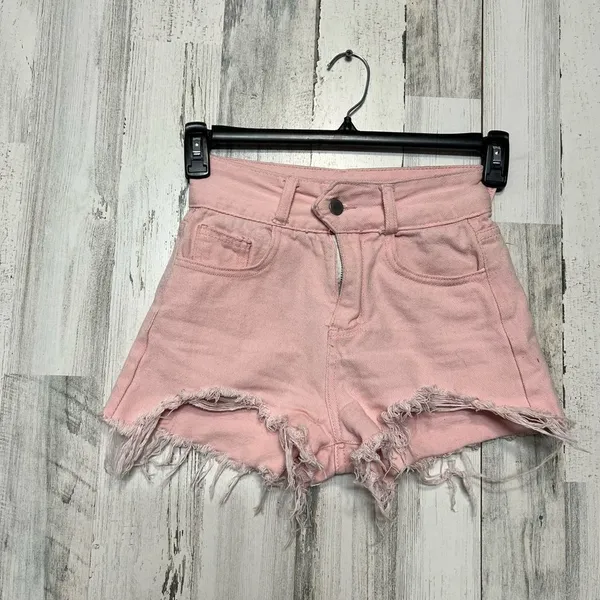 Pink jean shorts Pink - Image 4