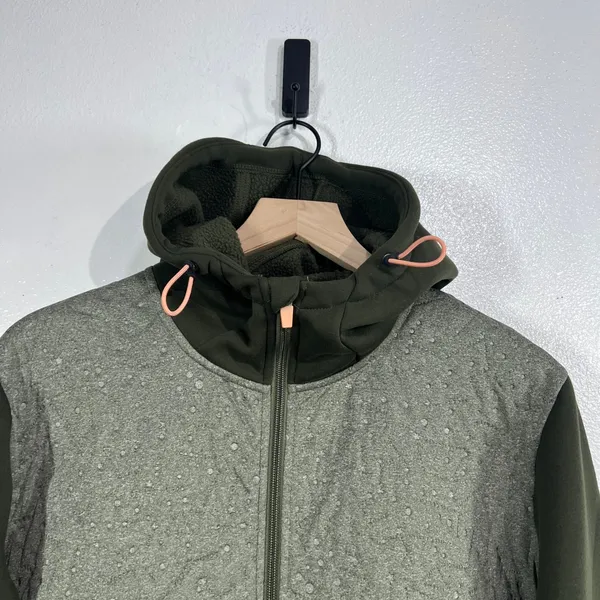 Kari Traa Quilted‎ Hooded Jacket Women's XL Green Full Zip Contrast Sleeves - Image 7