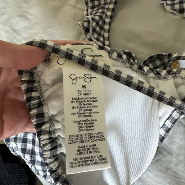 🛎️ Clearance Jessica Simpson Black&White Bikini Top(Medium) and Bottom(Small) - Image 5