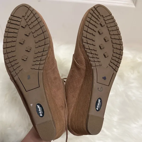 💙💖 Dr. Scholl's Brown Conquer Faux Suede Comfort Wedge Ankle‎ Booties - Image 5