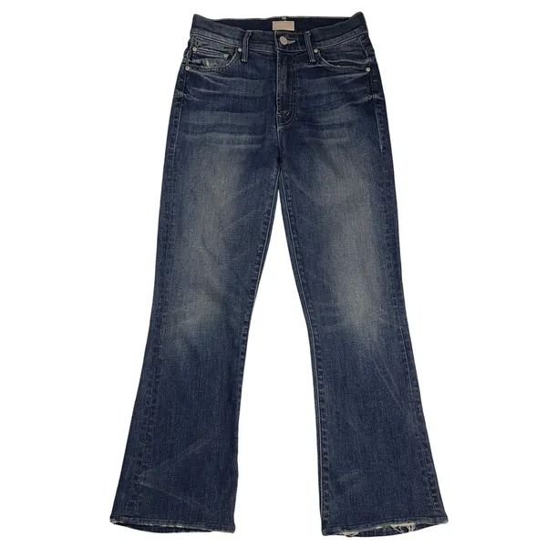 MOTHER Denim The Insider Crop Jeans Double Trouble Wash Mid Rise Size 25 - Image 2
