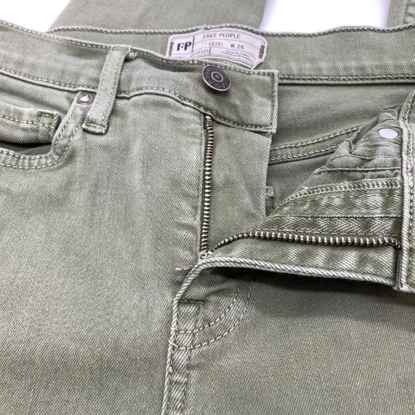 Free People Womens Skinny Jeans W26 Grunge Indie Festival Distressed‎ Sage Edgy - Image 6