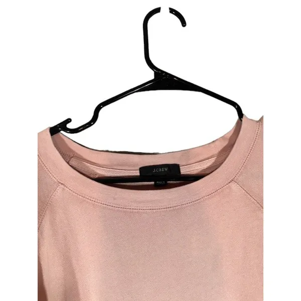 J. Crew Pink Long Sleeve Crew Neck Pullover Sweatshirt Women Sz M - Image 3