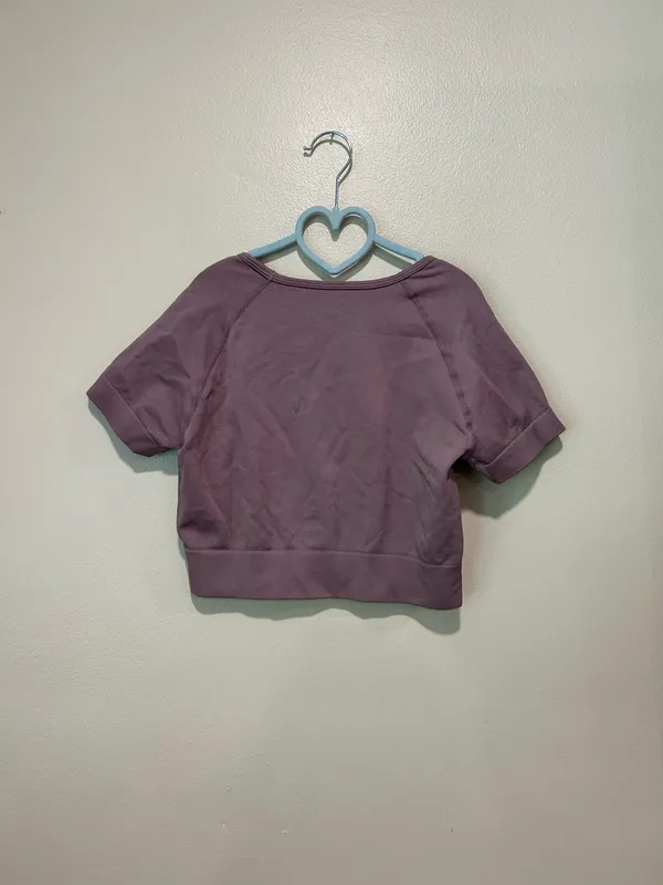 Athletic cropped tee Purple - Image 4
